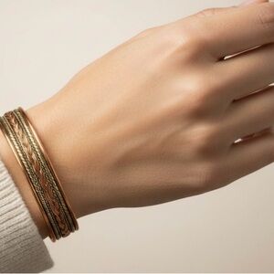 Mixed Metal Copper & Brass Cuff Bracelet – Boho Artisan Style NWT